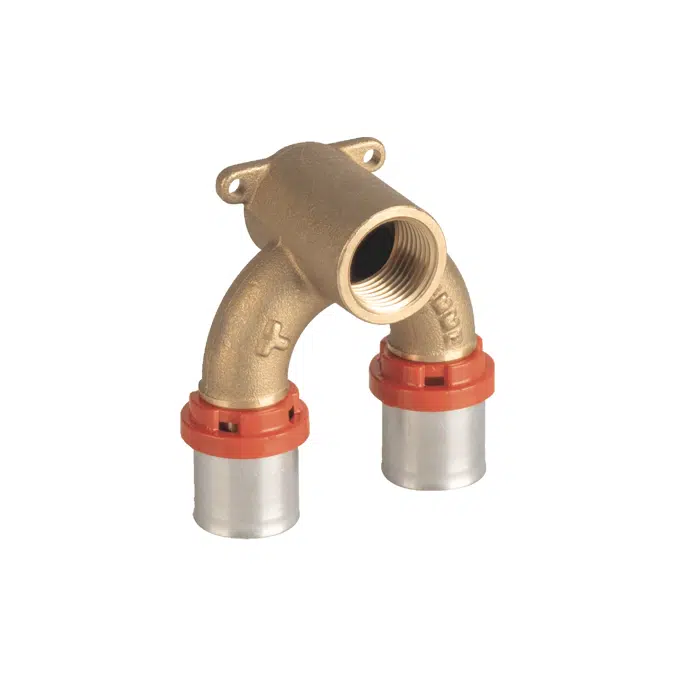 1676USM_ Double U-shaped press fitting with female connections and flange