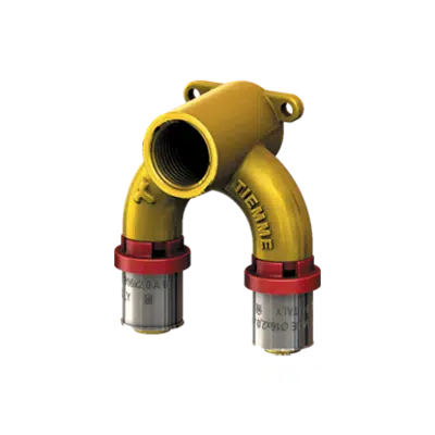 1676USM_ Double U-shaped press fitting with female connections and flange 이미지