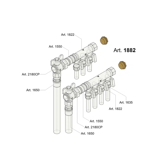 1882 _ Male Cap for Manifolds