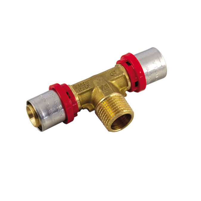 Objetos Bim Download gratuito 1658 _ T press fitting MALE for multi