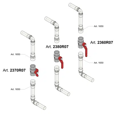 Image for 2360R07-2370R07-2380R07 _ MISTRAL standard ball valve female/female with aluminium handle