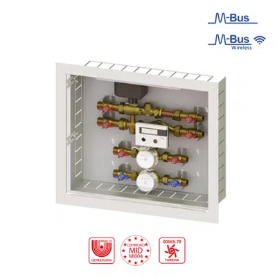 Immagine per SHORTY 6502C01_ Cassetta Contabilizzazione Diretta - 1 Utenza, 2 linee Sanitarie