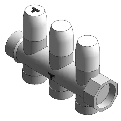 Image for 1876 - 1876K50_ G3/4" - G1" MAXIMA VERTI Modular linear manifold with shut-off valve, connections 24x19fil (Ø18) and G3/4"x18