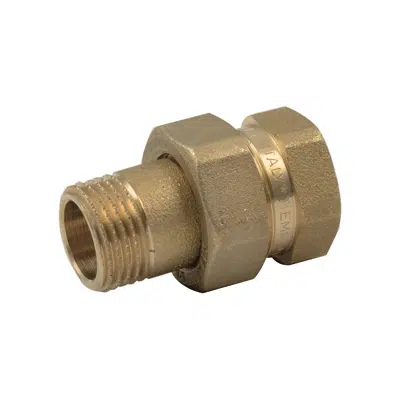 Image for 1555CP _ Generic 3-piece straight fitting with FLAT WASHER Male/Female