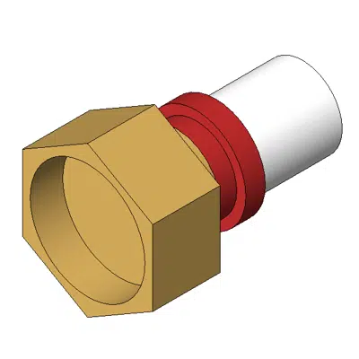 1665 _ Straight press fitting FEMALE with loose nut for multi-layer pipe 이미지
