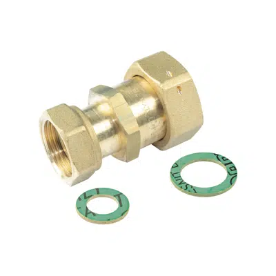 Image for 1526 _ Straight nipple double with loose nut and flat washer Female