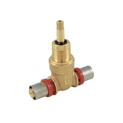 Image for 1696 _ Ball valve for WATER with red "T" handle, press multilayer pipe.