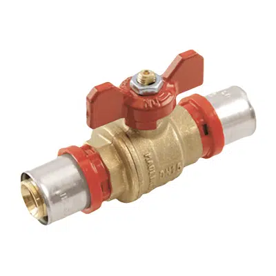 Image for 1691 - Ball valve straight with press fitting