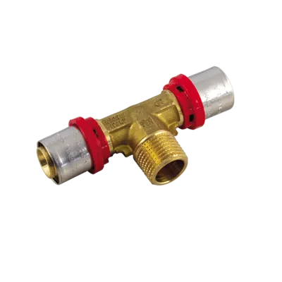 billede til 1658SN _ T press fitting MALE for multi-layer pipe