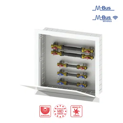 Immagine per SHORTY 6502C01-3C_ Cassetta Contabilizzazione Diretta - 1 Utenza, 3 linee Sanitarie