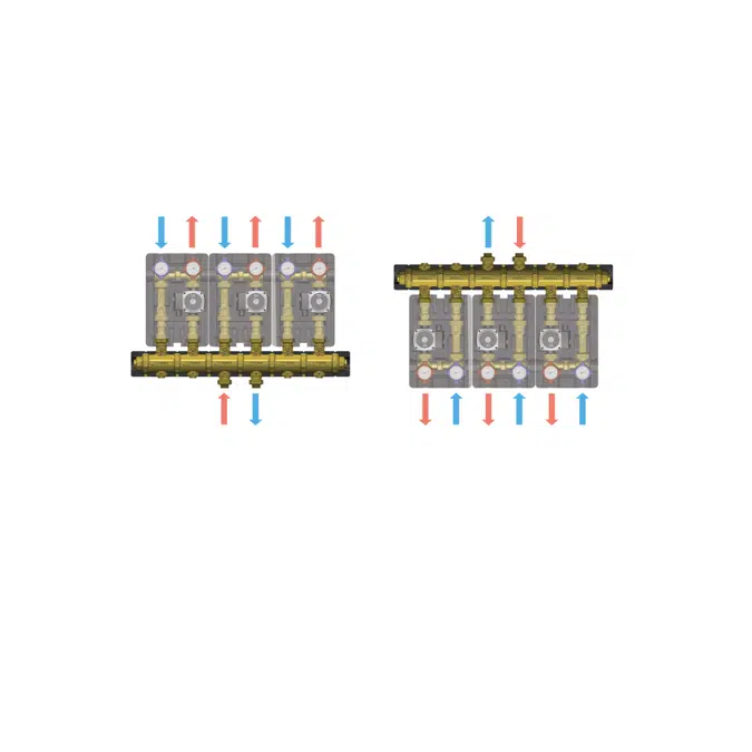 5538G3M6 _ G1"1/4 modular brass manifold with insulation for central heating  - LINEAR