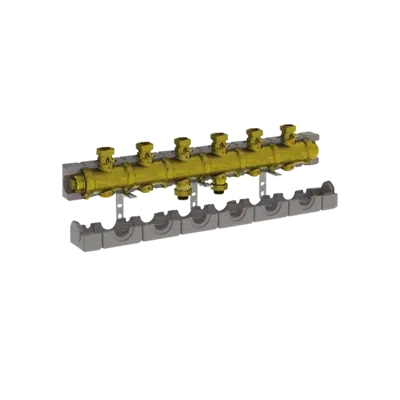 imagen para 5538G3M6 _ G1"1/4 modular brass manifold with insulation for central heating  - LINEAR