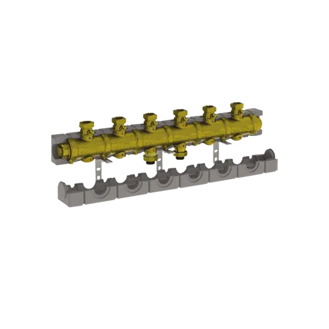 5538G3M6 _ G1"1/4 modular brass manifold with insulation for central heating  - LINEAR