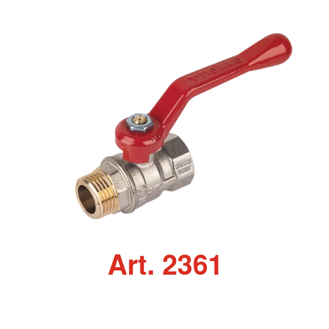 2361-2371-2371B-2371N _ MISTRAL Valvola a sfera passaggio standard maschio/femmina con leva alluminio