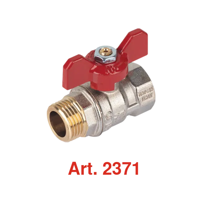 2361-2371-2371B-2371N _ MISTRAL Valvola a sfera passaggio standard maschio/femmina con leva alluminio