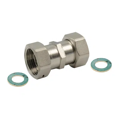 Image pour 1526N _ Straight nipple double with loose nut and flat washer Female