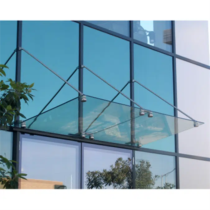 Glass Awning Support System