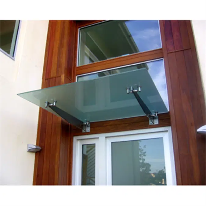 CRL Universal Wall Mounted Glass Awning Brackets (GAB series) Glass Canopy