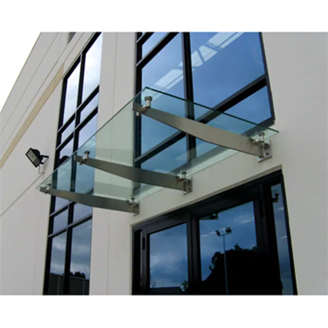 CRL Universal Wall Mounted Glass Awning Brackets (GAB series) Glass Canopy