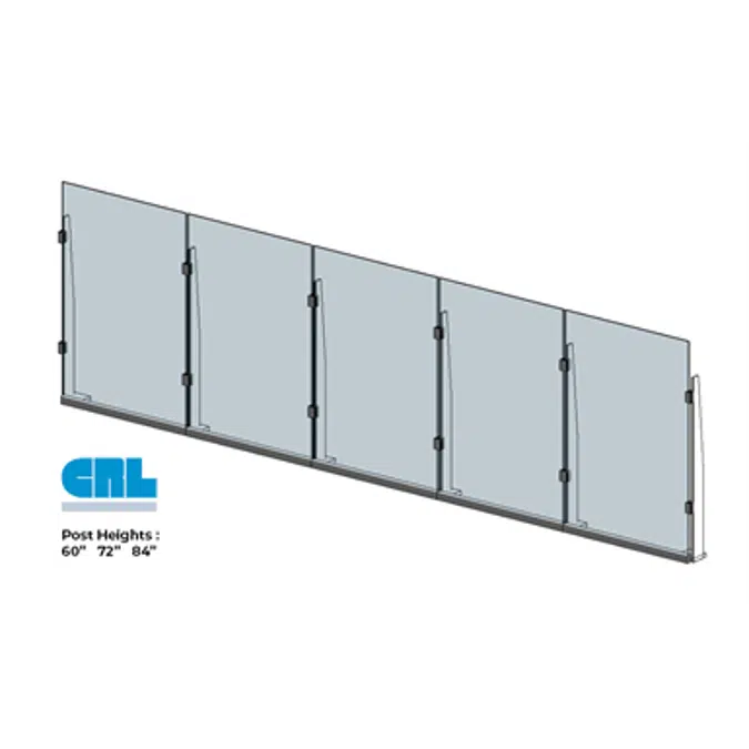 Klarity Freestanding Post & Glass Partition