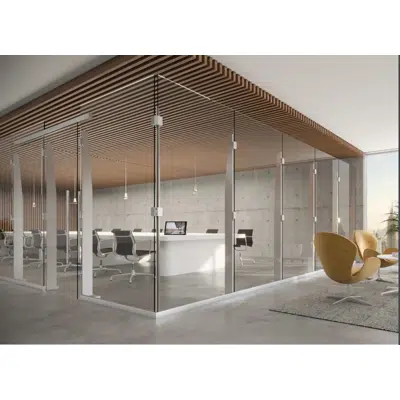 billede til Klarity Freestanding Post & Glass Partition