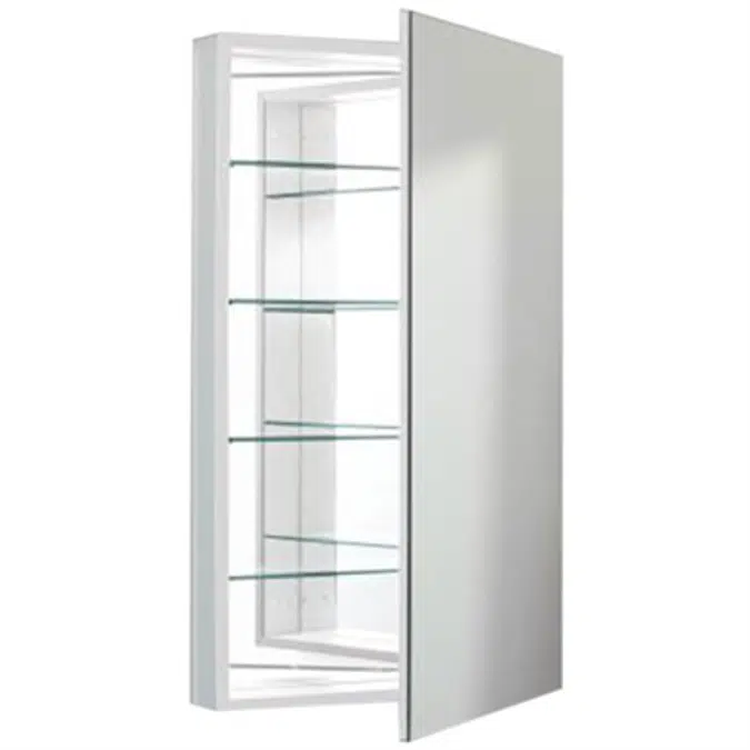 Robern PLM2440WRE PL Series Right-Side Flat Mirror Medicine Cabinet with Outlet