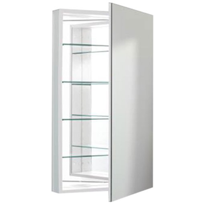 Image for Robern PLM2440WRE PL Series Right-Side Flat Mirror Medicine Cabinet with Outlet