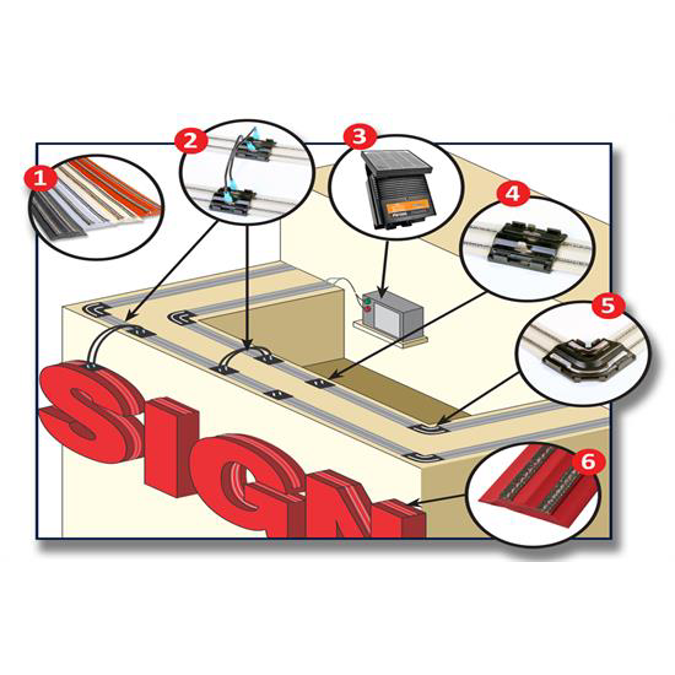 Bird-Zap Shock Track Electric Bird Deterrent