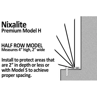 изображение для Premium Nixalite® All Stainless Steel Bird Spikes - Half Row Model H