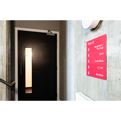 Image for Wayfinding - Directional Wall Sign