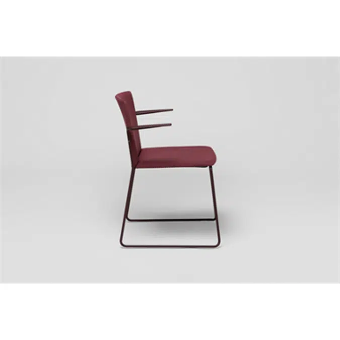 Ema sledge chair with close backrest and arms