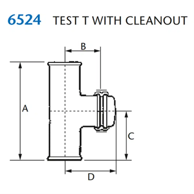 KIMAX Model 6524 Test T w/Cleanout Plug