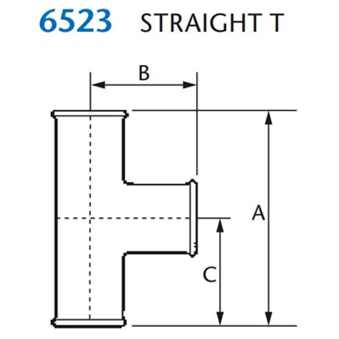 KIMAX Model 6523 Straight T