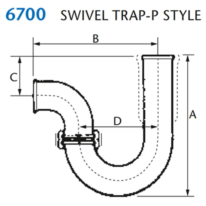 KIMAX Model 6700 Swivel Trap, P Style, 6700