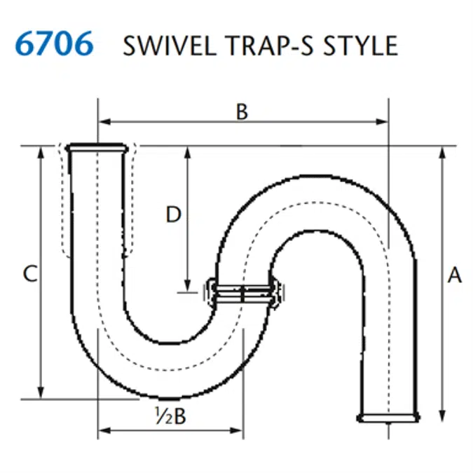 KIMAX Model 6706 Swivel Trap, S Style