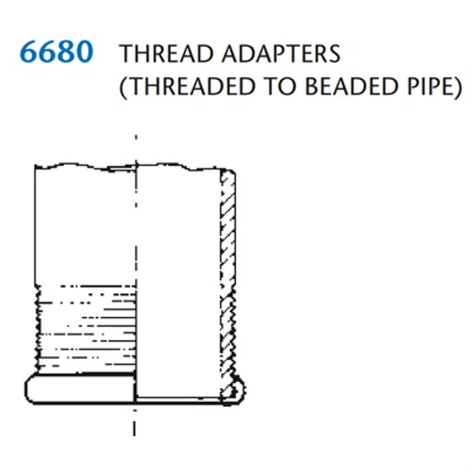 KIMAX Model 6680 Thread Adapter for Threaded to Beaded Pipe