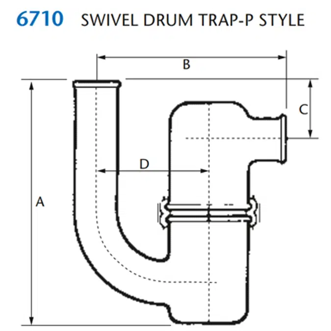 KIMAX Model 6710 Swivel Drum Trap, P Style