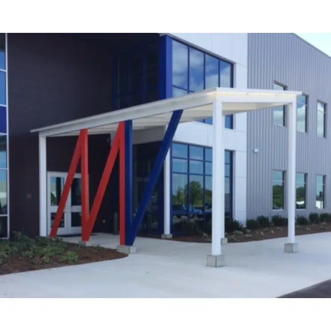 BIM objects - Free download! Structures Unlimited - Shed Canopy with ...