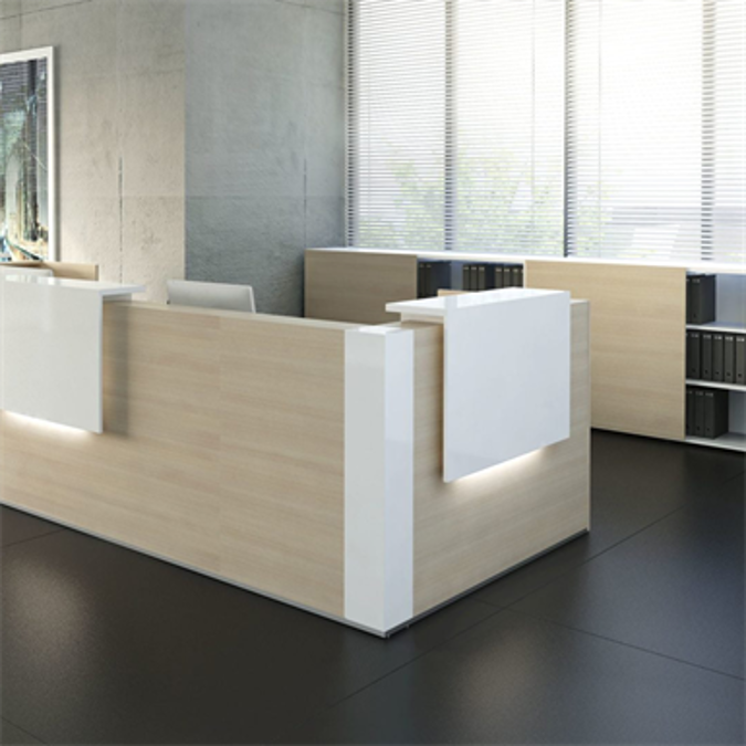 BIM objects - Free download! RECEPTION DESK TERA corner | BIMobject