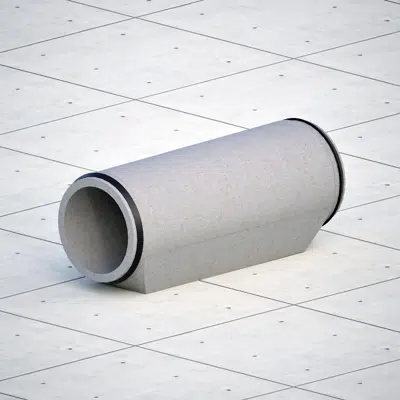 Image pour Tubo circolare armato maschio-maschio con base piana