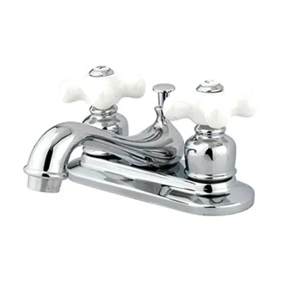 Image for Kingston Brass KB60PX Series Restoration 4-Inch Centerset Lavatory Faucet with Porcelain Cross Handle