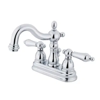 imagem para Kingston Brass KB160AL Heritage 4-Inch Centerset Lavatory Faucet with Metal Lever Handle