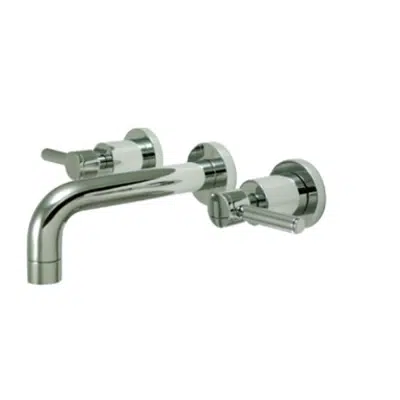 Image for Kingston Brass KS812DL Concord Wall Mount Twin Lever Handle Sink Faucet