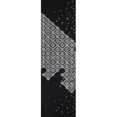 Image for Obi with floral patterns arranged in a grid pattern design HANA-KOUSHI [ 帯「花格子模様」 ]