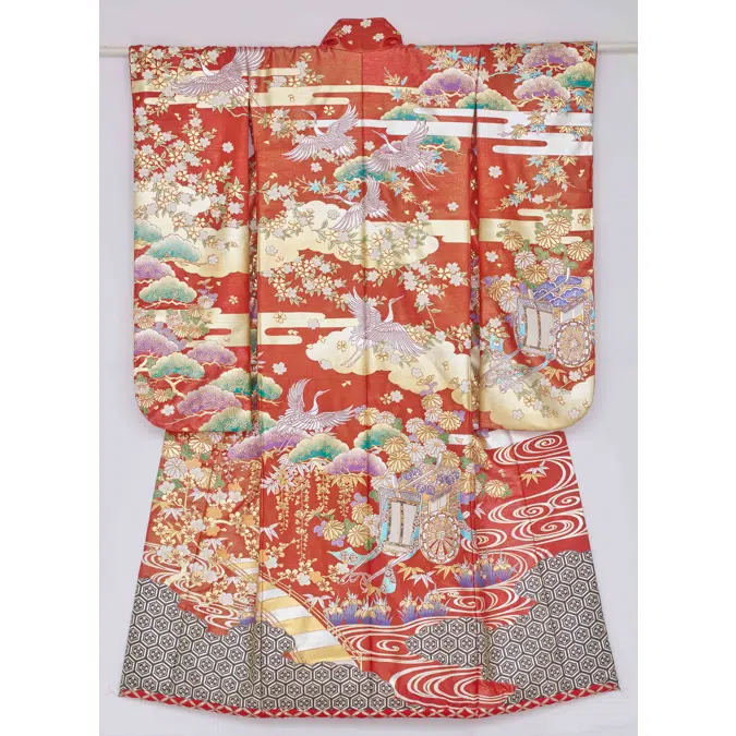 Kimono with Classical patterns suitable for celebrations GOSYO-MONYO [ 着物「御所文様」 ]