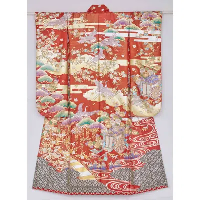 Image for Kimono with Classical patterns suitable for celebrations GOSYO-MONYO [ 着物「御所文様」 ]