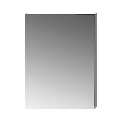 afbeelding voor CLEAR Rectangle mirror, wall fixation included, bevell 5 mm around, base 3 side AL frame 