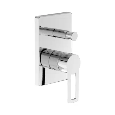 PURE Single lever bath concealed mixer with diverter, incl. valve body, chrome图像
