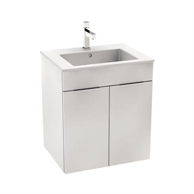 CUBE Vanity unit 540 mm with two doors incl. washbasin 55 x 43 cm