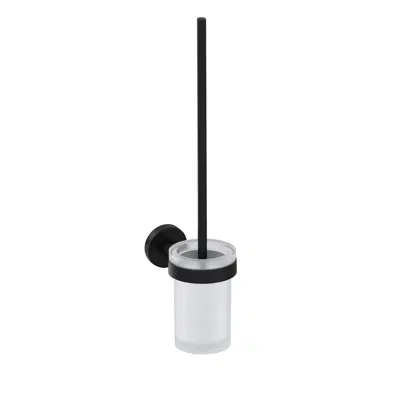 Image for MIO STYLE Toilet brush set, frosted glass, black matt